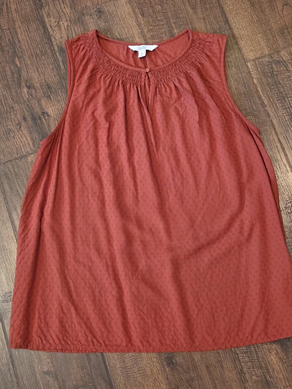 Croft & Barrow Sleeveless Blouse Top Women's M Burnt Orange Color EUC